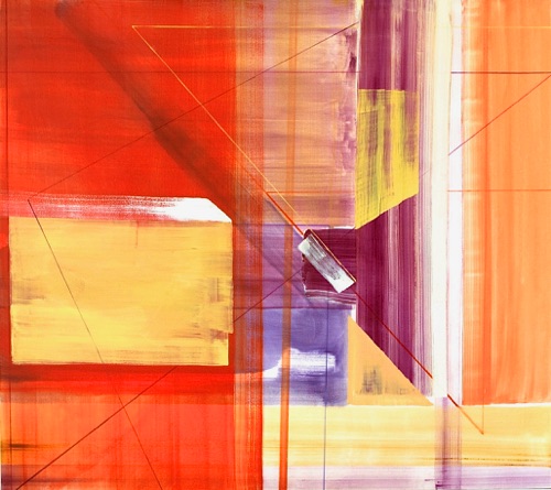 Orange Configuration, 48" x 52", oil on canvas, 1983.